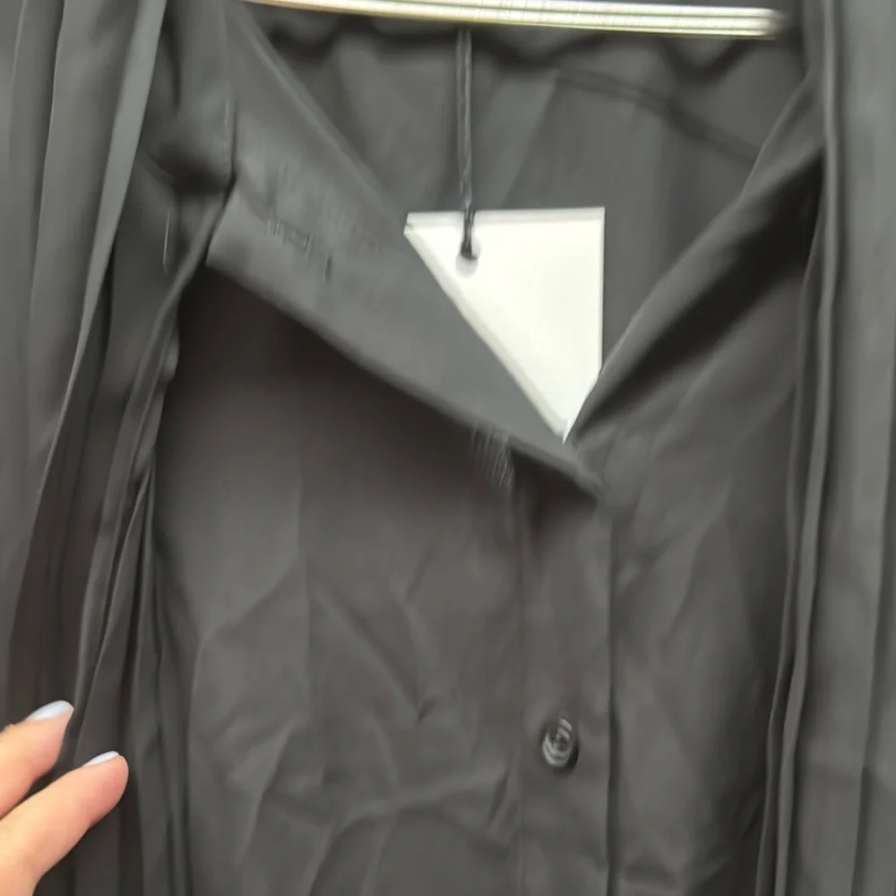 NWT Black Long Sleeve Blouse with Scarf Tie - Picture 6 of 10